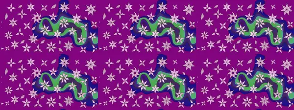 Raster illüstrasyonu. Tony 'nin kumaş kalıbını çiz. Modaya uygun kumaş deseni. Küçük çiçekte sevimli çiçek deseni var..