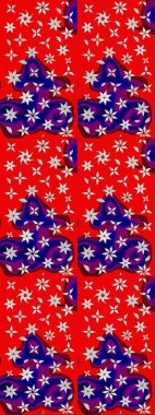 Şirin çiçek elementleri. Kırmızı renkte çiçekler. Raster illüstrasyonu. Çizim.