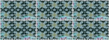 Düz Çiçek Elementleri Tasarım Raster illüstrasyonu. Renkli Bahar Temalı Kusursuz Arkaplan. Çiçeksiz desenli arka plan. Mavi renkte çiçekler.