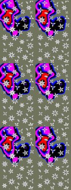 El çizimi Raster çizimi. Parlak elementlerin. Çizim çiçek deseni duvar kağıdı, web sitesi arkaplanı, paket kağıdı, davetiye, broşür, pankart veya web sitesi için kullanılabilir.