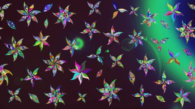 Klasik tropikal doğal elementlerin suluboya seti. Raster illüstrasyonu. Egzotik çiçekler, botanik parlak klasik kahverengi renkler.