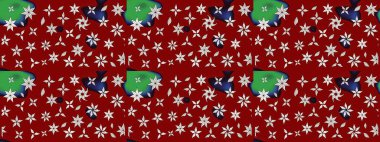 Raster stili kumaş deseni. Çiçekler suluboya çizim deseni.