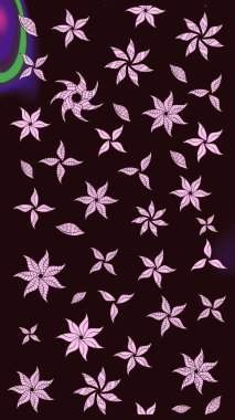 Küçük çiçekteki sevimli çiçek deseni. Kahverengi renkte çiçekler.