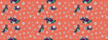 Taslak dekoratif arka plan, çiçek mandala. Turuncu renklerde. Çiçek. Raster illüstrasyonu.