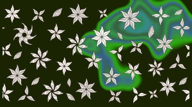 Elle çizilmiş sonbahar çiçeği deseni. Gri renkli çiçekler. Tekstil ve kapak tasarımı için mükemmel. Renkli gri çizim kalıbı. Doodle tarzı.