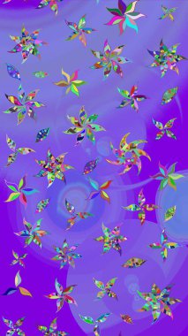 Menekşe renginde zarif çiçek buketi suluboya. Raster illüstrasyonu. Renkli Bahar Teması eskiz kalıbı. Düz Çiçek Elementleri Tasarımı.