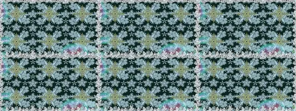 Düz Çiçek Elementleri Tasarım Raster illüstrasyonu. Renkli Bahar Temalı Kusursuz Arkaplan. Çiçeksiz desenli arka plan. Mavi renkte çiçekler.