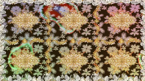 Kusursuz klasik raster altın desenli. Geleneksel oryantasyon süsü. Kahverengi renklerde altın desenler ve altın elementler. Klasik vintage arkaplan.