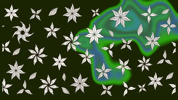 Elle çizilmiş sonbahar çiçeği deseni. Gri renkli çiçekler. Tekstil ve kapak tasarımı için mükemmel. Renkli gri çizim kalıbı. Doodle tarzı.