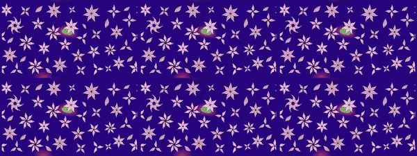 Raster illüstrasyonu. Mavi renkli çiçekler. Küçük çiçekte sevimli çiçek deseni var..