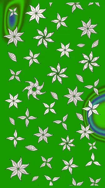 Zarif, parlak ve yeşil çiçek desenli bir taslak. Sabıka baskıları, bebek kıyafetleri, duvar kâğıtları, paket kutuları vb..