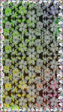 Süslü, dikişsiz, soyut çiçeklerle süslenmiş. Şekillendirilmiş çiçeklerle kusursuz desen. Çiçek deseni duvar kağıdı, şablon dolguları ve web sayfası arkaplanı için kullanılabilir.