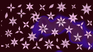 Vadinin çiçekleri kahverengi renklerde. Çiçeksel çizim kalıbının çizimi.