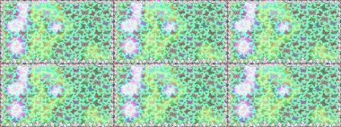 Mavi ve yeşil renkler üzerine illüstrasyon. Soyut, pürüzsüz bir arkaplan. Raster. Kelebek deseni. Moda Kumaşı Tasarımı.