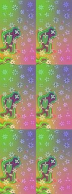 Çiçekli, yapraklı, çiçek desenli eskiz. El çizimi. Raster illüstrasyonu.