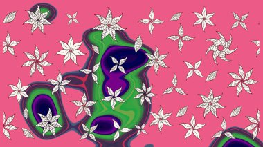 Güzel kumaş deseni. Raster suluboya deseni, narin çiçekler, pembe çiçekler, tebrik kartı şablonu..