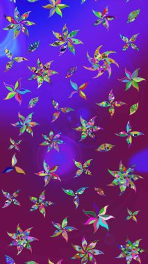 Küçük çiçekteki sevimli çiçek deseni. Modaya uygun kumaş deseni. Tony 'nin kumaş kalıbını çiz. Raster illüstrasyonu.