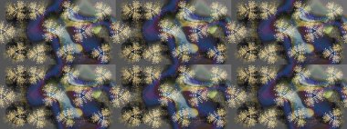 Raster Noel soyut renkli arka plan ve tatlı kar tanesi. Farklı kar taneleri toplayıcısı, gri, kahverengi ve menekşe rengi kış elementleri..