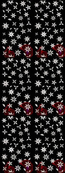 Siyah renkli çiçekler. Düz Çiçek Elementleri Tasarımı. Renkli Yaz Temalı eskiz kalıbı. Raster illüstrasyonunda çiçek deseni çizimi.