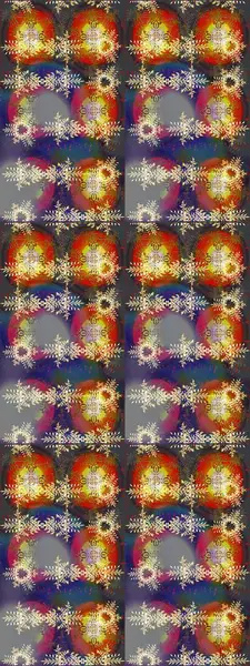 Kış kar taneleri, raster arka plan. Yüzey için tekrarlanan doku, ambalaj kağıdı, gri, kahverengi ve kırmızı renkler üzerine kar tanesi.