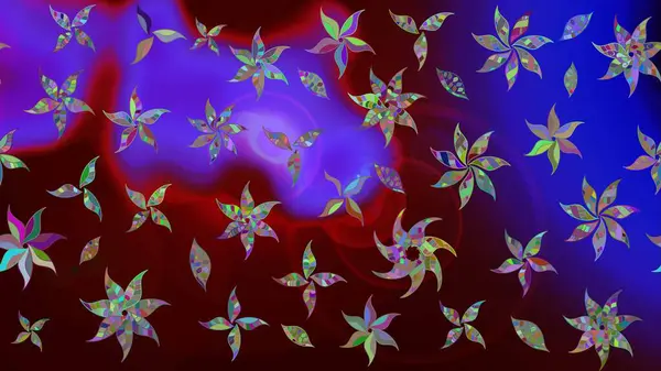 Kahverengi renklerde bahar çiçekleri. Raster illüstrasyonu. Raster çiçekleri klasik tarzda çizilmiş. Çiçekli yumuşak çizim deseni.