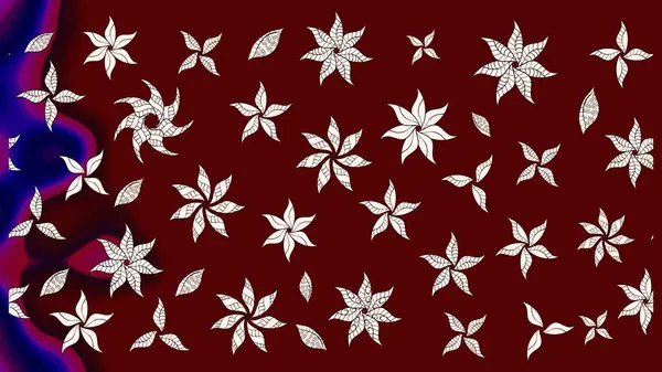 Kırmızı renkte çiçekler. Sketch Colour Spring Theme eskiz kalıbı. Düz Çiçek Elementleri Tasarımı. Sevimli çiçek raster deseni.