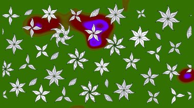 Raster illüstrasyonu. Yeşil renklerde. Anti-stres için Raster soyut şablon sayfası.