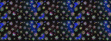 Raster illüstrasyonundaki çiçek desenli çizim. Renkli Bahar Teması eskiz kalıbı. Güzel kumaş deseni. Düz Çiçek Elementleri Tasarımı.