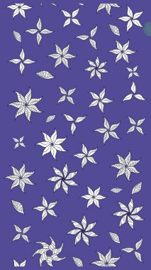 Mor renklerde. Çiçekli güzel suluboya desen. Raster illüstrasyonu.