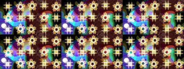 Stilize Çiçekler. Mandalas 'ın dekoratif dokusu. Folk Style. Tekstil için Lacy Fashion Print. Lace Snowflakes 'in etnik kökü. Kumaş veya Duvar Kağıdı Tasarımı. Raster illüstrasyonu.