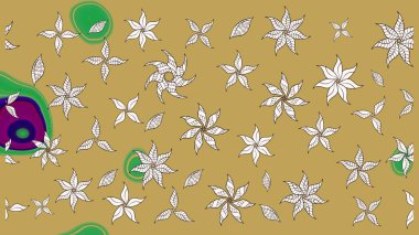 Sarı renkli çiçekler. Raster düz çiçek çizim deseni. Tasarım hediye paketi, tebrik kartları, posterler ve afiş tasarımı.