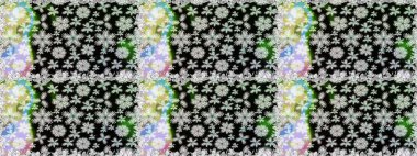 Yumuşak, bahar çiçekli arka plan. Çiçekli karalama şeklinde Raster çiçek deseni. Siyah renkte çiçekler.