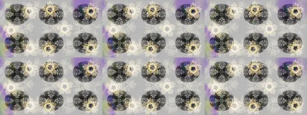 Gri, nötr ve bej renkli kristal kar tanesi. Raster illüstrasyonu.