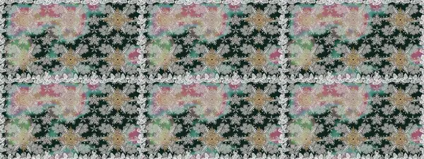 Raster Hip kumaş deseni. Kusursuz Vintage Çiçek Deseni.