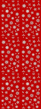 Kibarca, kırmızı renkte yaz çiçekleri. Raster illüstrasyonu. Raster çiçek desenli ve çiçekli..