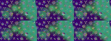 Çocuk stili. Düz Çiçek Elementleri Tasarımı. Renkli Bahar Teması eskiz kalıbı. Çiçekli çizim raster arkaplanı.