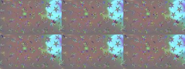 Gri renklerde. Raster illüstrasyonu. Gri renkli gri papatya deseni.