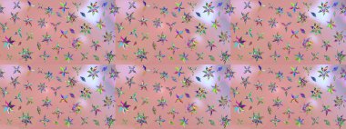 Tarafsız renklerde çiçekler. Küçük çiçekte sevimli çiçek deseni var..