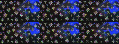 Organik motif arka planı. Çizim kalıbı. Ultraviyole kumaş deseni. Raster illüstrasyonu.