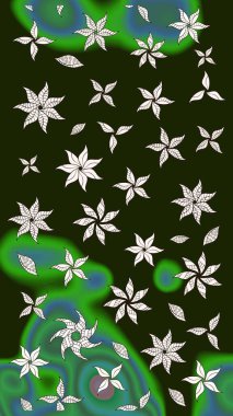 Çiçek kompozisyonu, el boyası, hassas şablon. Sevgililer günü ve tebrik kartı konsepti için şık bir davetiye. Manzaralı çiçek deseni. Üst görünüm, yumuşak gri renk tarzı.