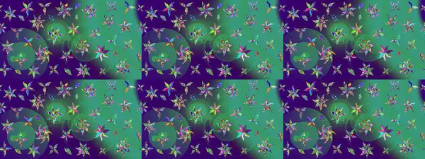 Çocuk stili. Düz Çiçek Elementleri Tasarımı. Renkli Bahar Teması eskiz kalıbı. Çiçekli çizim raster arkaplanı.