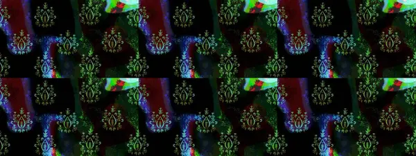 Düz Çiçek Elementleri Tasarımı. Renkli Bahar Teması eskiz kalıbı. Siyah renkli çiçekler. Asya tekstil tarzında. Raster illüstrasyonu. Çiçek desenini çiz.