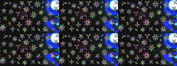 Küçük çiçekli yay deseni çiz. Suluboya stilinde gri renkte. Raster illüstrasyonu.