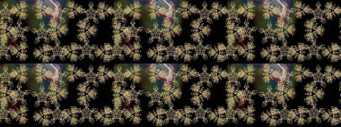 Çiçek kompozisyonu, el boyası, hassas şablon. Üst manzara, yumuşak siyah renk tarzı. Sevgililer günü ve tebrik kartı konsepti için şık bir davetiye. Manzaralı çiçek deseni.