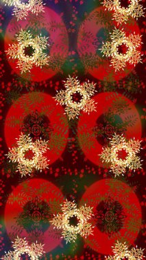 Raster resim. Arka plan üzerinde izole soyut kar taneleri ile düz tasarım. Snowflakes desen. Kar tanesi süs desen. Kar taneleri arka plan.