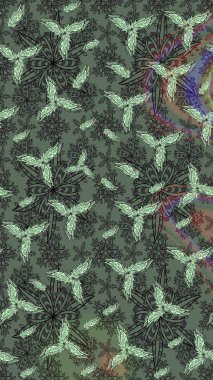 Motley illüstrasyonu. Moda baskıları için zarif bir şablon. Gri çiçekli bahar çiçekleri. Küçük renkli çiçekler. Küçük çiçekte şirin desenler.