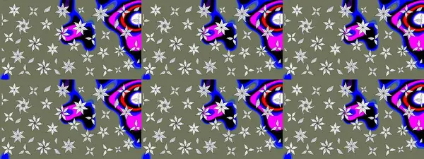 Çiçek yeşili eskiz deseni. Raster çiçek izi. Klasik taslak çizimi.