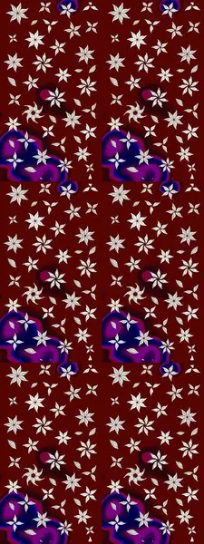 Düz Çiçek Elementleri Tasarımı. Raster illüstrasyonundaki çiçek desenli çizim. Renkli Bahar Teması eskiz kalıbı. Kırmızı renkte çiçekler.