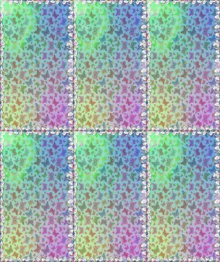 Parmak izi dokuları için sevimli kelebek çizimi deseni. Raster illüstrasyonu. Giysi tasarımı için dekor arka planı. Mavi kelebek deseni.