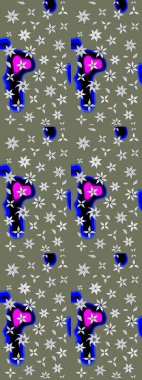 Nazikçe, güzel çiçek arkaplanı. Yeşil renkli çiçekler. Raster çiçek desenli ve çiçekli..